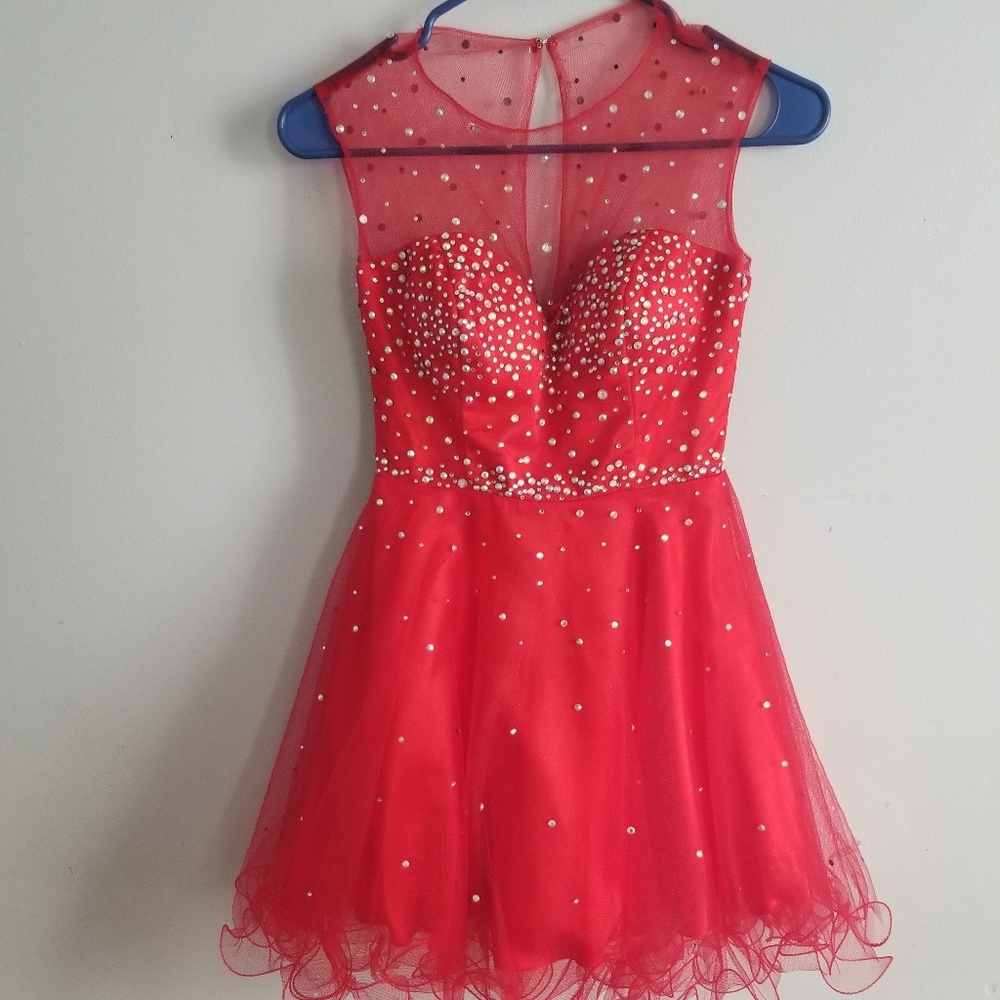 Red boutique formal dress